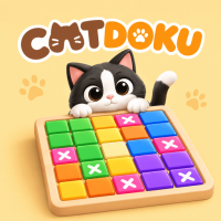 Catdoku is Sudoku with a cute cat theme. Solve the problem by placing the cats on the correct squares on the board, according to the rules of the board. 