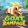 Goat Rampage is a destruction infinite runner of destruction. A big goat runs across a voxel metropolis. Smash objects, get coins, use turbo boosts, avoid the police chase, and last as long as you can.