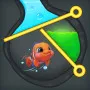 Pull the Pin: Fish Rescue! is a fun, addictive puzzle game with many unique challenges. Numerous niches are present. Split them with partitions. One niche has fish, another water. You must check everything before pulling the pin. Opening it lets water reach the fish.