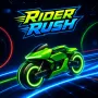 Rider Rush is a 2D motorcycle racing game with neon circuits and hazards. Switch colours, stay balanced, and control every jump to finish the race.
