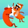 Sausage Battle is a chaotic 3D arena game in which you knock opponents into traps, gain strength, and survive as the last sausage remaining.